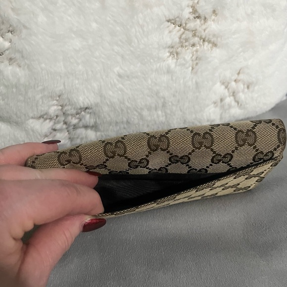 ✨Authentic Gucci Tan and Brown Monogram Wallet - Picture 3 of 12